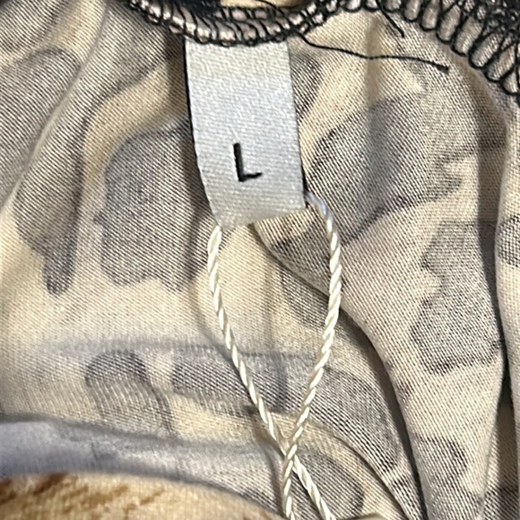 Leopard Print Bodysuit Turtleneck Long Sleeve full bottom brown tan,black size L - Picture 14 of 17